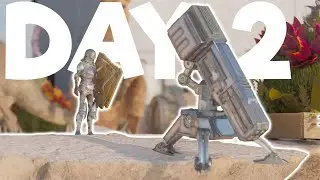 Day 2 Fighting For Polymer Island & Building UP - ARK SMALL TRIBES #2