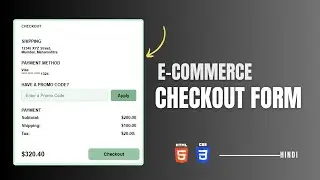 How To Design Checkout Form Using HTML CSS | Website Design HTML CSS | Form Design | @webcoding25