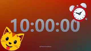 10 Hour Timer 🔴 (with Soft Alarm Sound) for Sleep and Relaxation