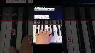 Impress all Swifties you know | CRUEL SUMMER - Mini Piano Tutorial #pianototurial #easypianotutorial