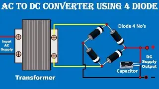 AC to DC Converter using Transformer & diode |Bridge Rectifier | #Short