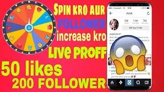 Instagram follower,likes,comments hack||spin and earn rewards