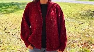 How To Crochet Hexagon Cardigan with Herringbone Stitch - Sizes S-5XL