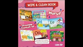 Belajar | belajar menulis | pemula | menulis abjad | usia paud | wipe & clean book