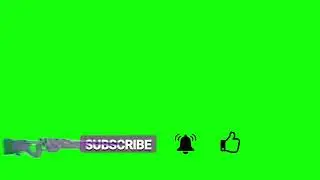 gaming subscribe button green screen animation | PUBG AWM |