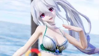 【ＭＭＤ】弱音ハクが水着で「DEEP BLUE TOWNへおいでよ」 4K