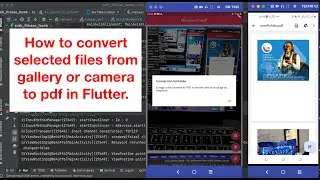 How to convert selected files from gallery or camera to pdf in Flutter.