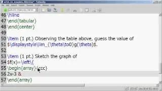 Piecewise-Defined Functions in LaTeX - MTH 516 H1 #6