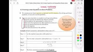 Solving Word Problems using Equations (1) Instructions & Introduction