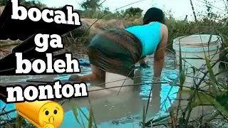 CEWE SEXY‼️ CANTIK PINTAR MENCARI IKAN DI SAWAH