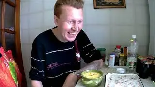 Накормил обедом друга из России от пуза. Щи на говядине, холодец Объедалово белорусской сгущенкой!
