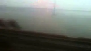 Forth road bridge on train