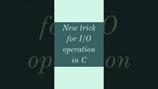 Easy way to use I/O operation in C | 