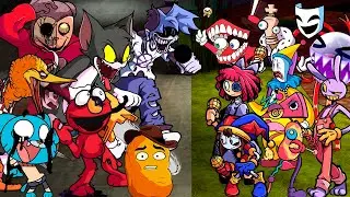 FNF Characters (Silly Billy, Max, Elmo) Vs The Amazing Digital Circus - Friday Night Funkin'