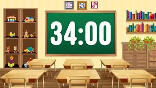 34 Minute Timer with Fun Playful Kids Music Instrumental Countdown