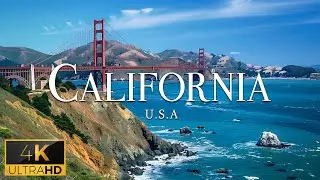 FLYING OVER CALIFORNIA (4K Video UHD) - Peaceful Piano Music With Beautiful Nature For Relaxation