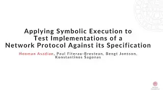 Applying Symbolic Execution to Test Implementations of a Network Protocol Against its Specification
