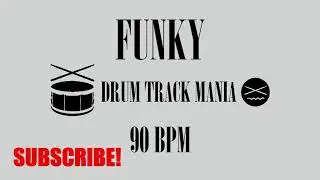 FUNKY DRUM LOOP Drum Backing Track 90 BPM (Drums Only)