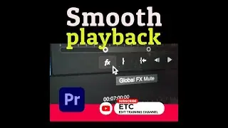 SMOOTH PLAYBACK | GLOBAL FX MUTE | PREMIERE PRO | 