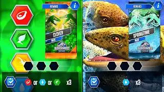 CLOVER COMBAT AND SPRING AWAKENING | JURASSIC WORLD THE GAME