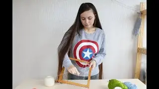 Как натянуть нить основы на маленькую рамку