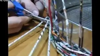 разновидность плетения+из газетных трубочек