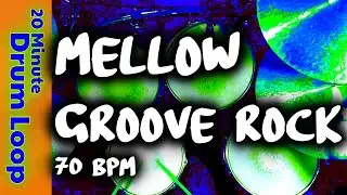 70 BPM Rock Drum Beat | Mellow Groove Backing Track (21 Minutes)