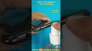 Mobile Type-C Charging Pin cleaning | How to clean mobile charging pin