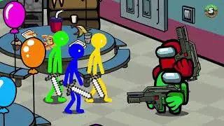 Among Us  Escape From  Alien   Cartoon Animation