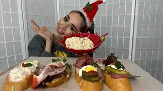Мукбанг/Рождественский картофельный салат🎄🎅🏻и традиционные бутики😃