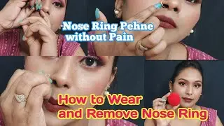 Nose pin 👃|How to remove nose pin easily|How to wear Screw Type Nose Ring|Remove Ring type nose pin