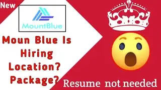 Mount Blue is Hiring Now | Mount blue hiring in tamil | Mount blue jobs in tamil |Arvinth AR