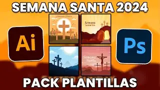 Pack PLANTILLAS GRATIS | Semana Santa 2024 | Illustrator - Photoshop #1