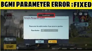 ✅Fix parameter error in bgmi || bgmi parameter error problem solution | parameter error issue Bgmi