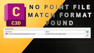 How to import text file to Civil 3d? "no point file match format found"