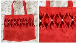 Reciclaje de Telas: Bolso con Perlas #tutorial de Confección