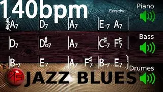 Jazz Blues in A - Jazz Backing Track / Play-along (140bpm)