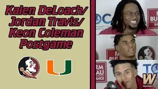 FSU Football | Kalen DeLoach, Jordan Travis, Keon Coleman Miami Postgame Interview | Warchant TV