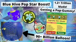 Beesmas Blue Hive Boost w/Buoyant Bee + Getting Pop-Gummy Star Amulet! - Roblox Bee Swarm Simulator