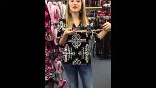 Leegin Justin Bent Rail Ladies' Belt Black Gato Cross with Cross Buckle