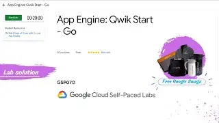 Arcade level 1: App Engine: Qwik Start - Go Lab solution || 