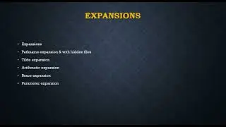 Linux | Expansions | Part I