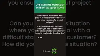 Top 10 Operations Manager Interview Questions 
