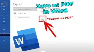How to Export a Word Document to PDF in Microsoft Word