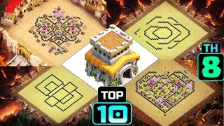 TOP 10 TOWN HALL8 (TH8) WAR/CWL BASE | TH8 WAR/CWL BASE COPY LINK - CLASH OF CLAN