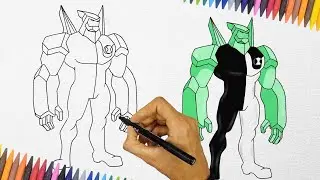 How to draw Diamondhead in BEN 10 step by step
