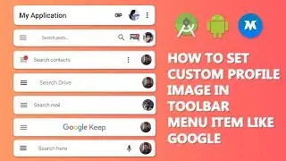 HOW TO SET CUSTOM PROFILE IMAGE IN TOOLBAR MENU ITEM LIKE GOOGLE