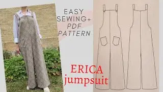 Sewing tutorial "ERICA" jumpsuit + PDF Pattern for sizes S-5XL
