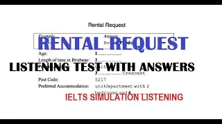 Rental Request Listening Test with Answers