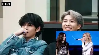 bts reaction to Rose & jisso (chaesoo) moments _ Shy